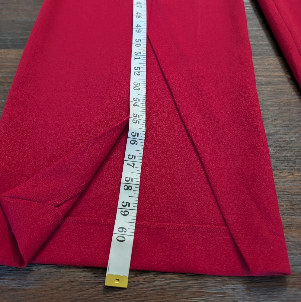 Nine West Red Sleeveless Tie-Waist Wide-Leg Jumpsuit - Picture 7 of 11